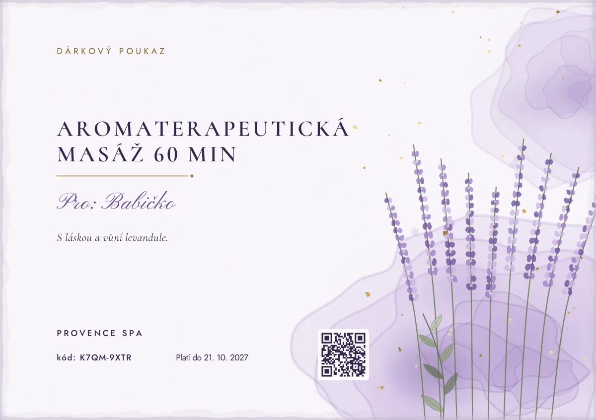Poukaz v designu Levandule