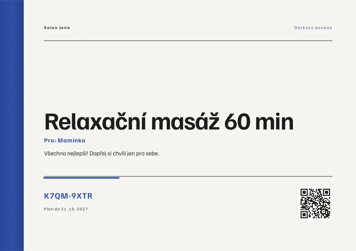 Poukaz v designu Minimalistický