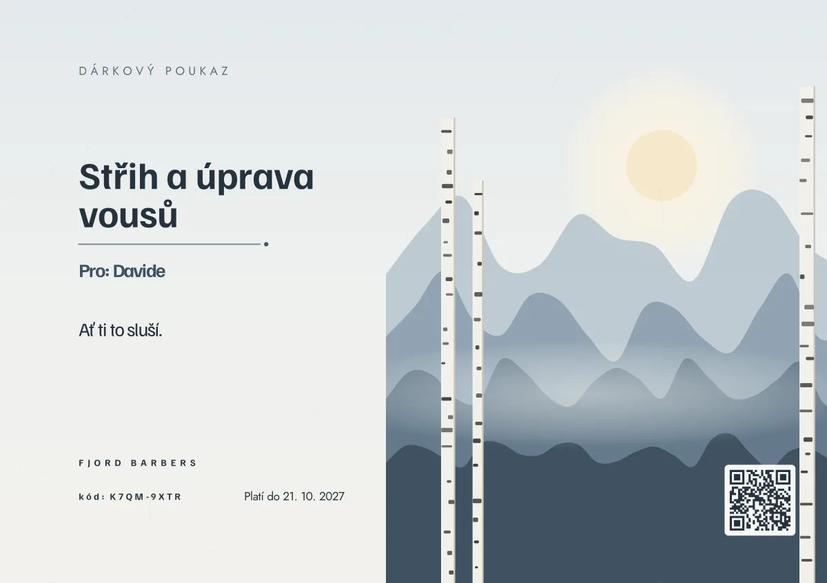 Poukaz v designu Nordic