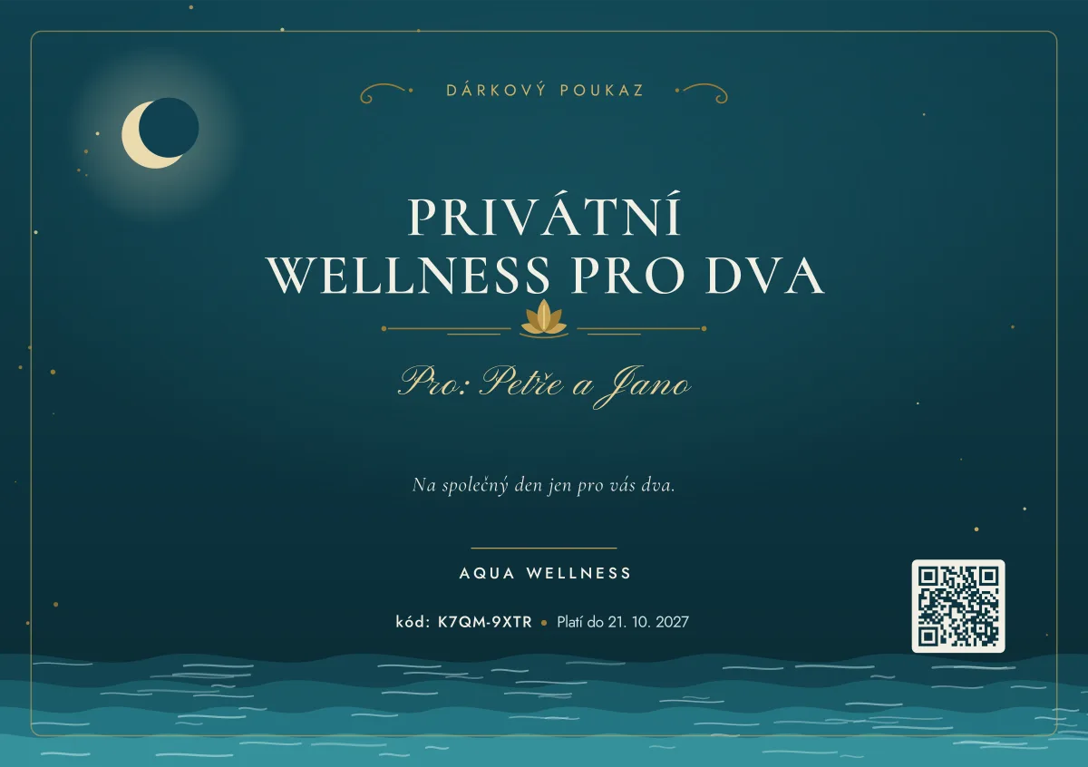 Poukaz v designu Wellness